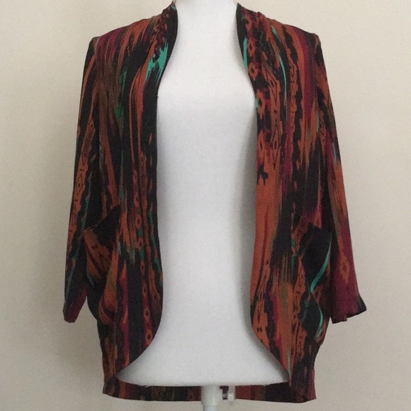 COLLECTIVE CONCEPTS Tribal Design Open Cardigan - Picture 5 of 5